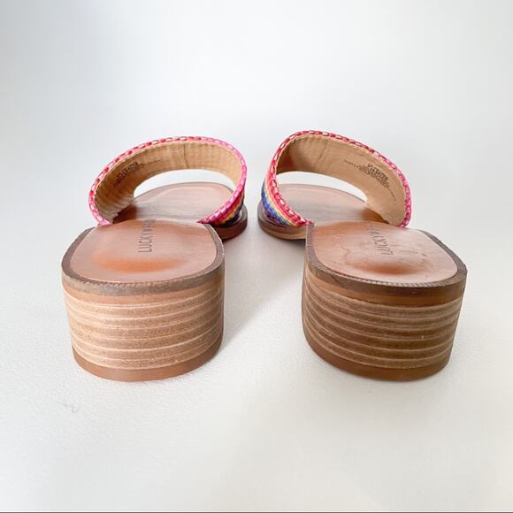 Lucky Brand Frijana Rainbow Slide Sandal Sz 7.5 - Picture 6 of 7